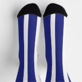 Blaue und weiße Streifen Socken (Oben)