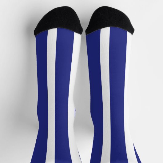 Blaue und weiße Streifen Socken (Oben)