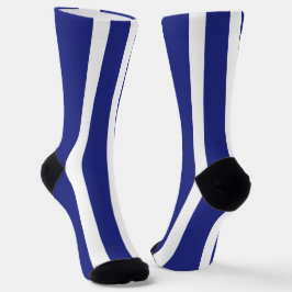 Blaue und weiße Streifen Socken