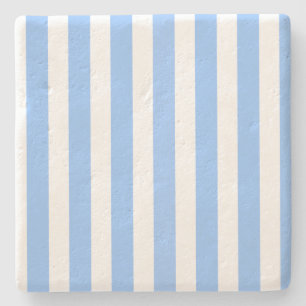 Blaue und weiße Streifen Steinuntersetzer