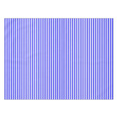 Blaue und weiße Streifen Tischdecke (Vorderseite (Horizontal))