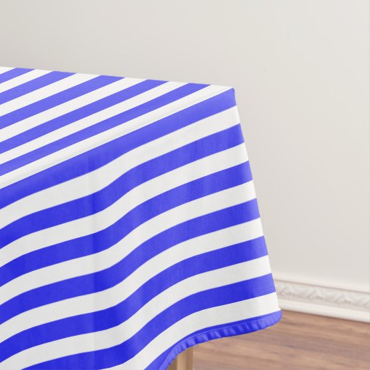 Blaue und weiße Streifen Tischdecke (Beispiel)