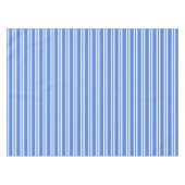 Blaue und weiße Streifen Tischdecke (Vorderseite (Horizontal))