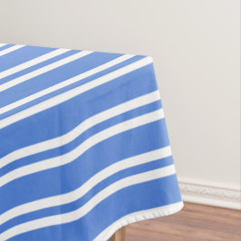 Blaue und weiße Streifen Tischdecke