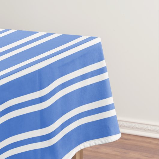 Blaue und weiße Streifen Tischdecke (Beispiel)