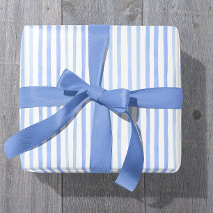 Blaue und weiße Streifen-Umhüllungspapier Geschenkpapier