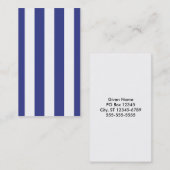 Blaue und weiße Streifen Visitenkarte (Vorne/Hinten)