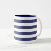 Blaue und weiße Streifen Zweifarbige Tasse (VorderseiteRechts)