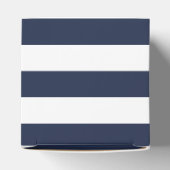 Blaue und weiße Stripe Nautical Wedding Party Guns Geschenkschachtel (Oben)