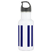 Blaue und weiße Süßigkeiten Edelstahlflasche (Rückseite)