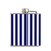 Blaue und weiße Süßigkeiten Flachmann (Rückseite)