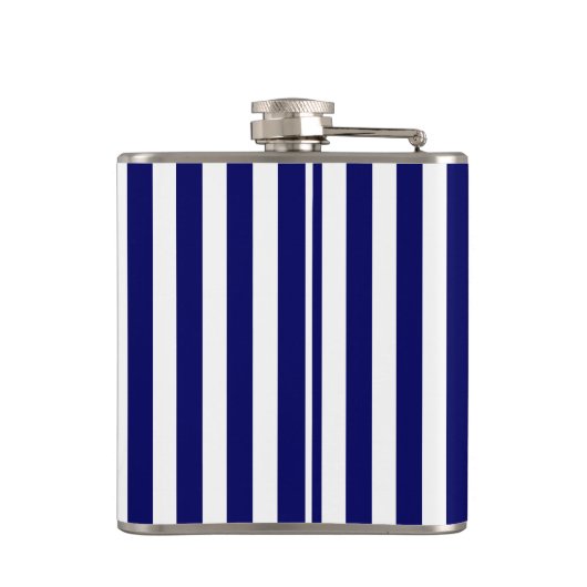 Blaue und weiße Süßigkeiten Flachmann (Rückseite)