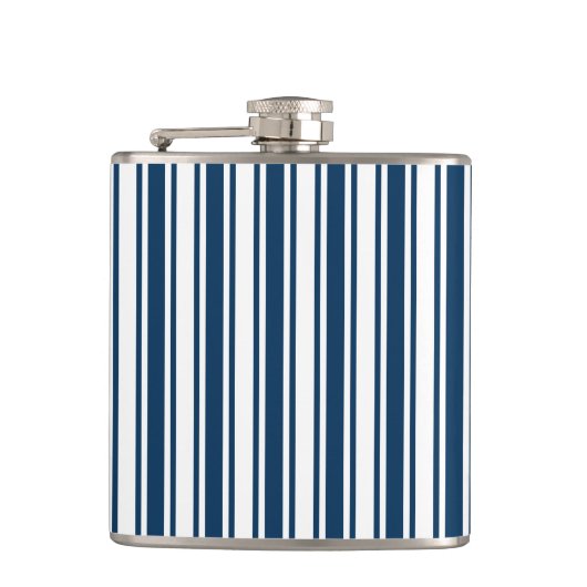 Blaue und weiße Süßigkeiten Flachmann (Vorderseite)