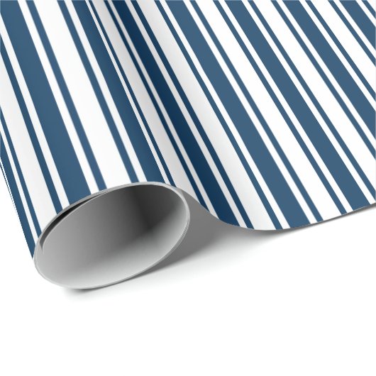 Blaue und weiße Süßigkeiten Geschenkpapier (Rolleneckpunkt)