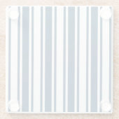 Blaue und weiße Süßigkeiten Glasuntersetzer (Rückseite)