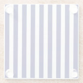 Blaue und weiße Süßigkeiten Glasuntersetzer (Rückseite)