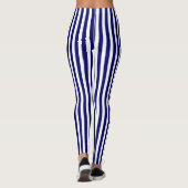 Blaue und weiße Süßigkeiten Leggings (Rückseite)