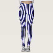 Blaue und weiße Süßigkeiten Leggings (Vorderseite)