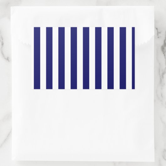 Blaue und weiße Süßigkeiten Rechteckiger Aufkleber (Tasche)