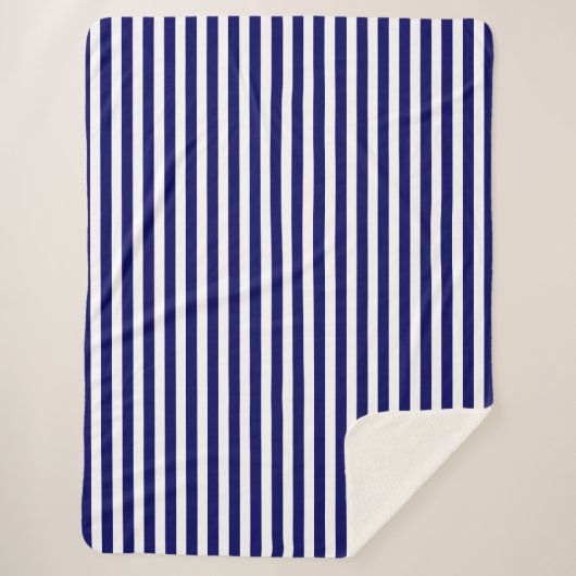 Blaue und weiße Süßigkeiten Sherpadecke (Vorderseite)