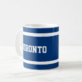 Blaue und weiße Tasse Torontos (Vorderseite Links)