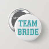Blaue und weiße Team-Braut Button (Vorne & Hinten)