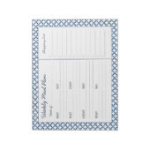 Blaue und weiße Tile Notizblock (Rotiert)