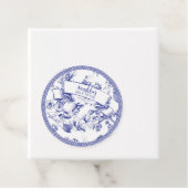 Blaue und weiße Toile Geschenkanhänger (Beispiel)