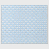 Blaue und weiße Töpferhunde Staffordshire Spaniel Geschenkpapier (Flach)