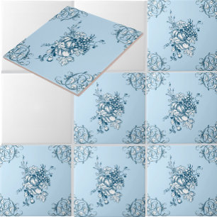 Blaue und weiße Trauben und Fruchtmuster Fliese