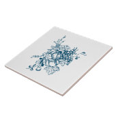 Blaue und weiße Trauben und Obst Fliese (Seite)