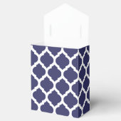 Blaue und weiße Trellis-Muster danke Ihnen Geschen Geschenkschachtel (Geöffnet)
