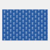 Blaue und weiße tropische Ananas Geschenkpapier Set (Vorderseite 3)