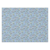 Blaue und weiße Tulips Muster Tischdecke (Vorderseite (Horizontal))