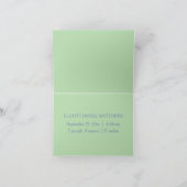 Blaue und weiße Tupfen mit grünem Monogramm (Innenseite)