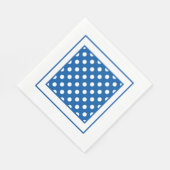 Blaue und weiße Tupfen Serviette (Ecke)