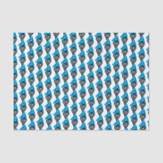Blaue und weiße Uni Eiscreme Seidenpapier