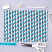 Blaue und weiße Uni Eiscreme Seidenpapier (Handwerk)