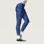 Blaue und weiße US Flagge Leggings (Rechts)