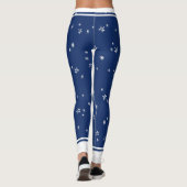 Blaue und weiße US Flagge Leggings (Rückseite)