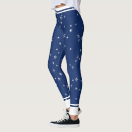 Blaue und weiße US Flagge Leggings