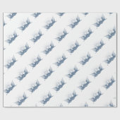 Blaue und weiße Vintage amerikanische Flaggen mit Geschenkpapier (Flach)