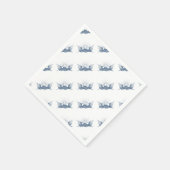 Blaue und weiße Vintage amerikanische Flaggen mit Serviette (Ecke)