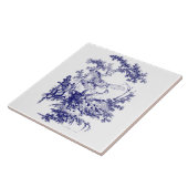 Blaue und weiße Vögel Fliese (Seite)