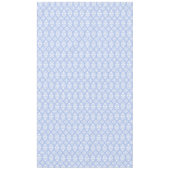 Blaue und weiße Volkskunst-Blumendamast Tischdecke (Vorderseite)