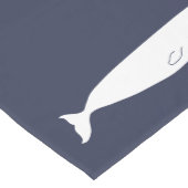 Blaue und weiße Wale der Nautik Mittelgroßer Tischläufer (Ecke)