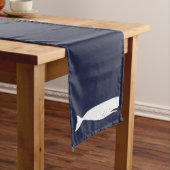 Blaue und weiße Wale der Nautik Mittelgroßer Tischläufer (Beispiel)