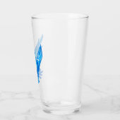 Blaue und weiße Wasserfarbe Friedenstruppe Glas (Links)