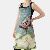 Blaue und weiße Wasserfarbe Magnolia Blauer Schmet Schürze (InSitu)