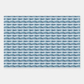 Blaue und weiße Wasserfarben Geschenkpapier Set (Vorderseite 2)